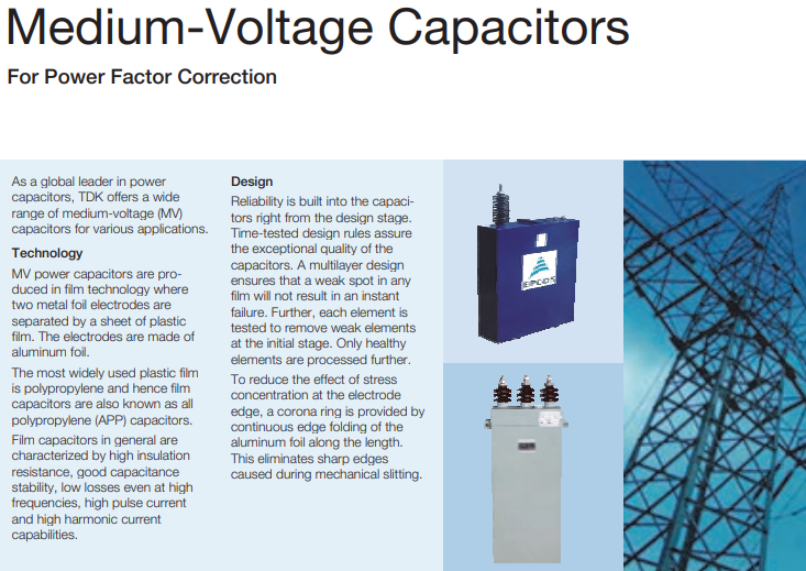 EPCOS Medium Voltage Capacitor